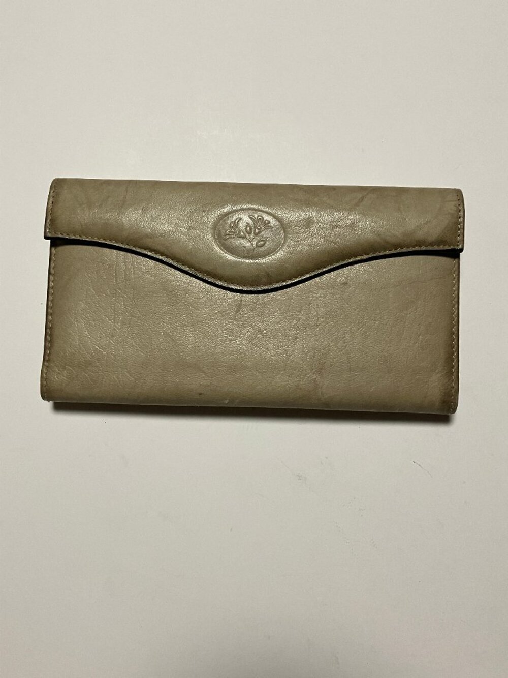 Buxton Top Grain Cowhide Wallet, Marbled Beige
